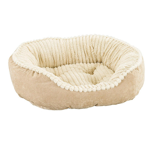 Ethical Pet Sleep Zone Carved Plush 26" Tan