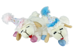 Multipet Lamb Chop Birthday Cat Toy 4" Blue