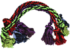 Multipet Nuts for Knots 2Knot Rope Dog Toy Assorted, 1ea/48 in