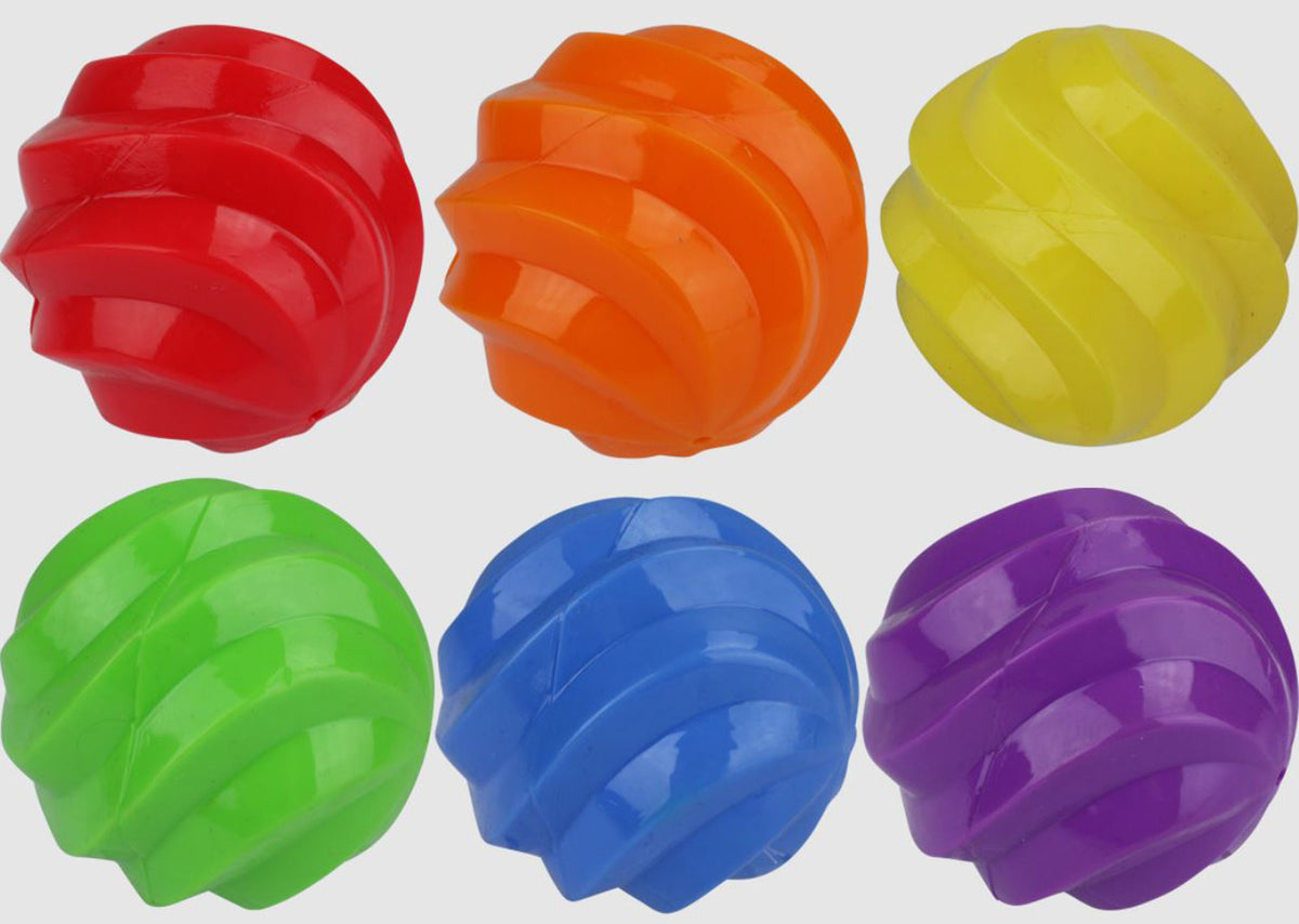 Multipet Spiral Balls Ball(Assorted) 4 Inch