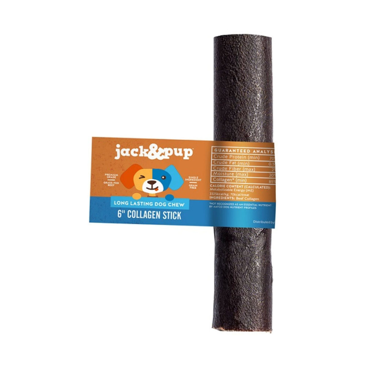 Jack & Pup Dog 12" Collagen Stick 25Ct Display Box