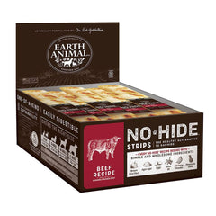 Earth Animal Dog No Hide Strips Beef 60 Count