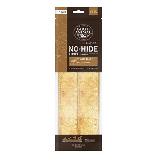 Earth Animal Dog No Hide Strips Venison 4 Pack Default Title