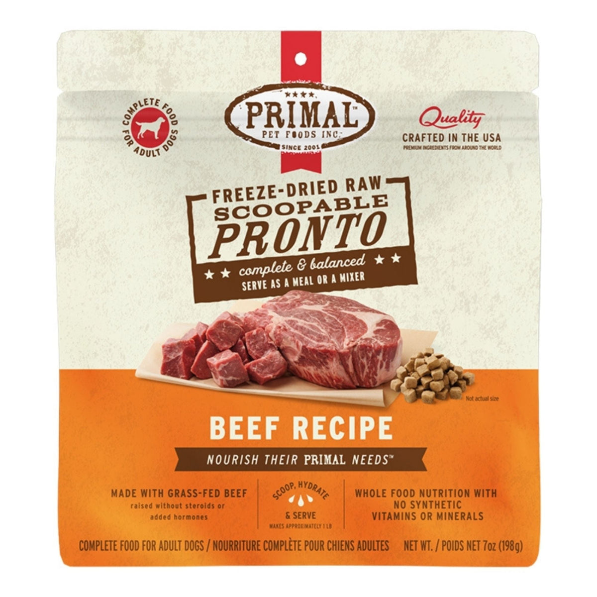 Primal Dog Freeze-Dried Pronto Beef 7oz.