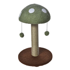 Max & Marlow Mushroom Cat Post w/ Toy Green 1ea
