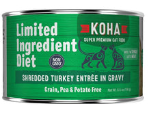 Koha Cat Limited Ingredient Grain Free Shredded Turkey 5.5oz.(Case of 24)