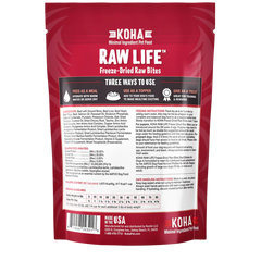 Koha Dog Grain Free Raw Freeze Dried Bites Beef 14oz.