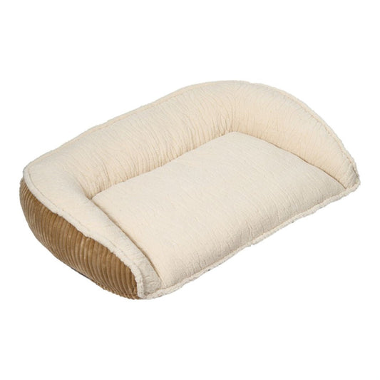 Hugglehounds Dog Scout Perfect Bolster Bed Khaki Xlarge - 49" X 9.5" X 30"