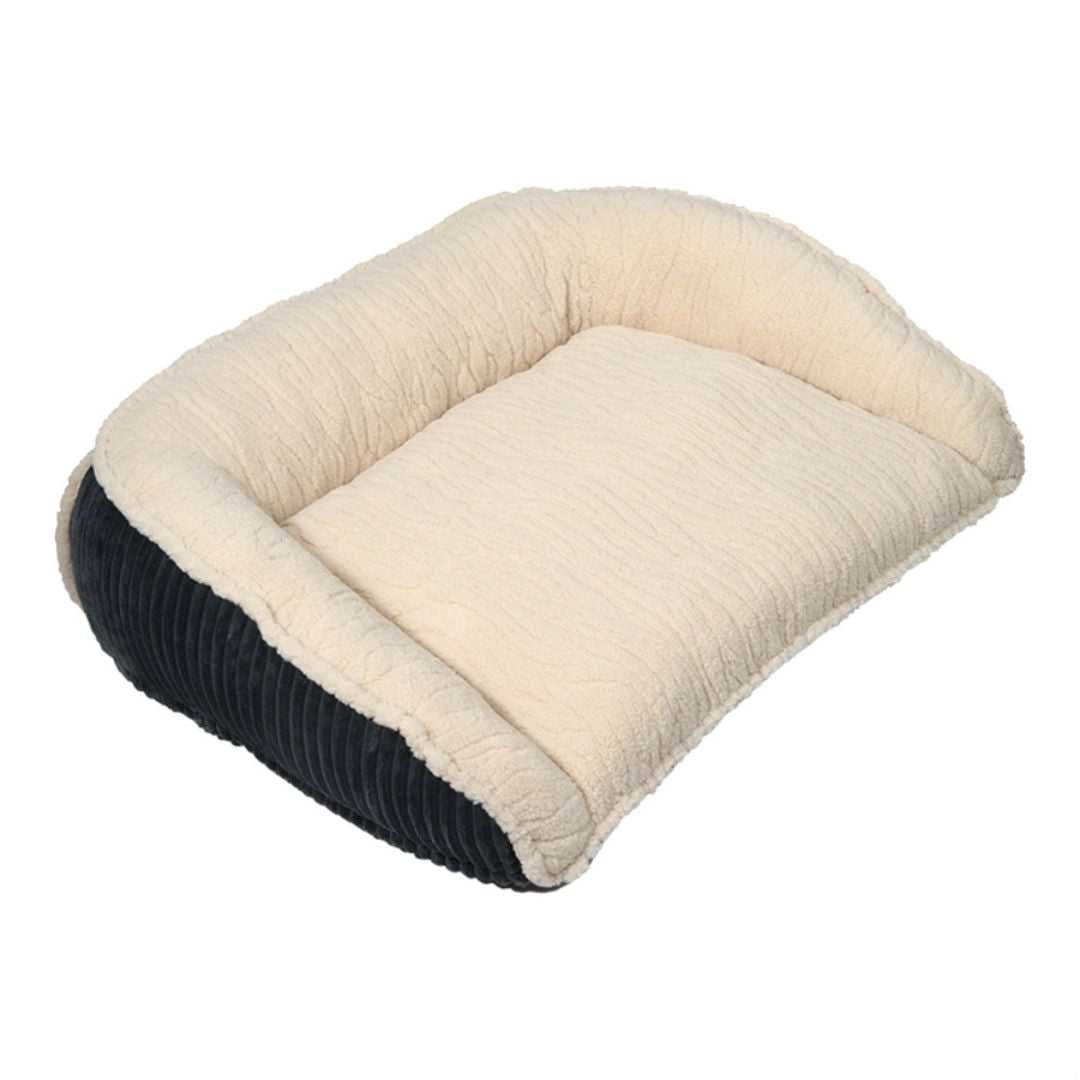 Hugglehounds Dog Scout Perfect Bolster Bed Steel Large - 42" X 8.5" X 30"