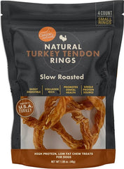 Canine Naturals Dog Turkey Tendon Rings 4ct/1.69oz