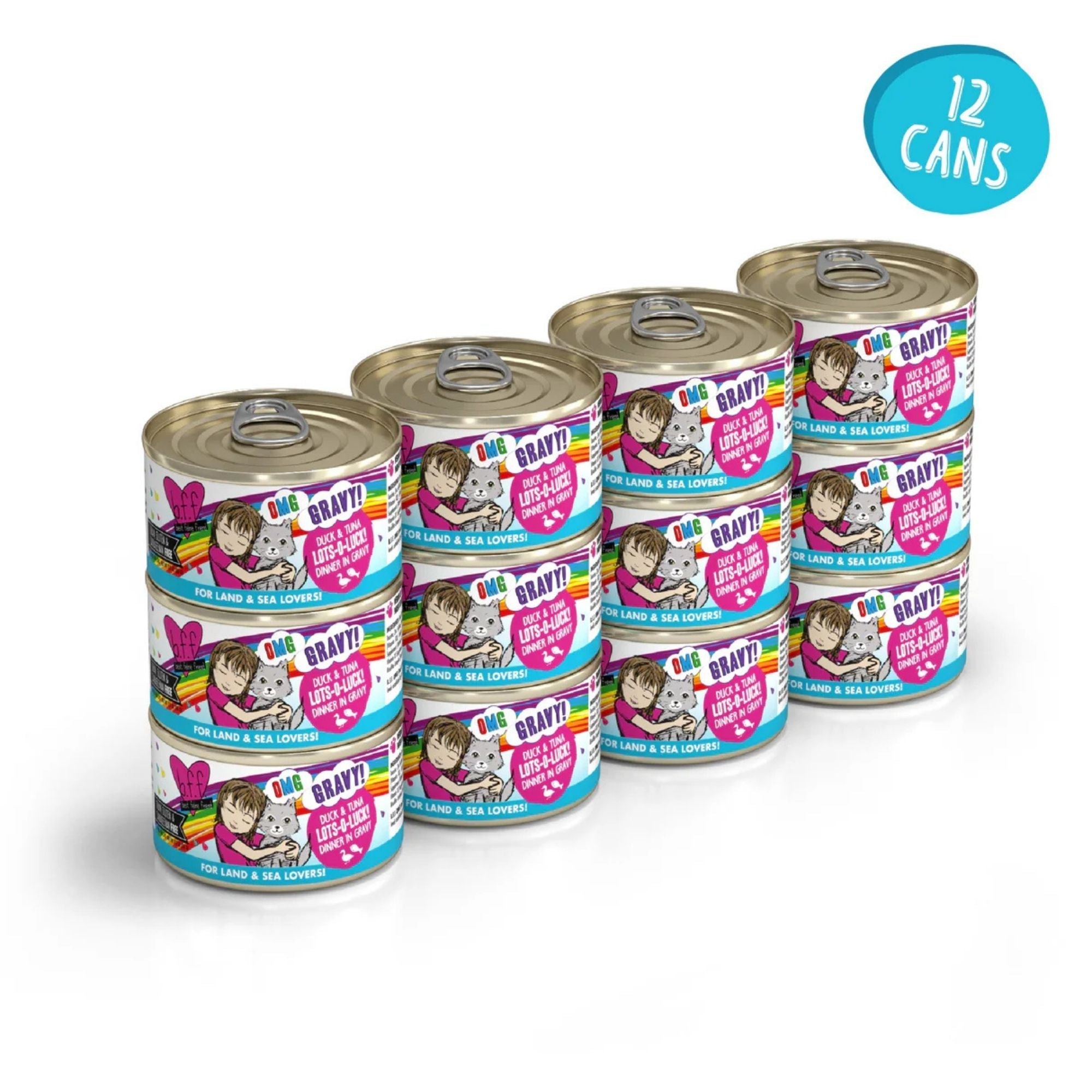 BFF Cat Omg Gravy Lots Luck Duck & Tuna 2.8oz. - (Case of 12)