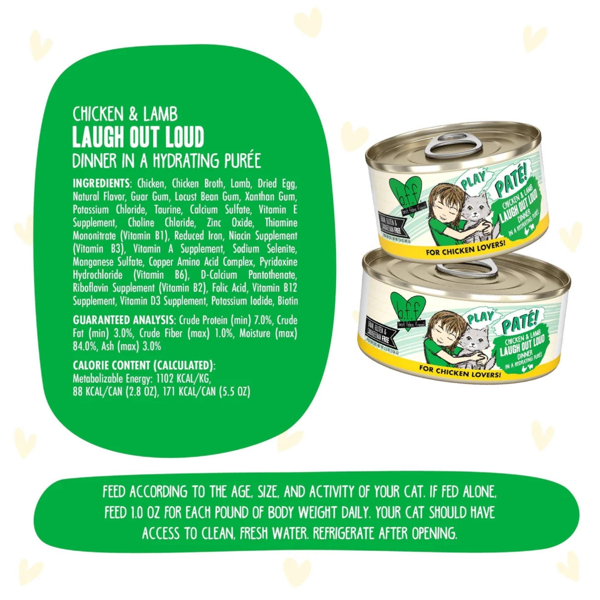 BFF Cat Play Pate Laugh Out Loud Chicken 2.8oz. - (Case of 12)