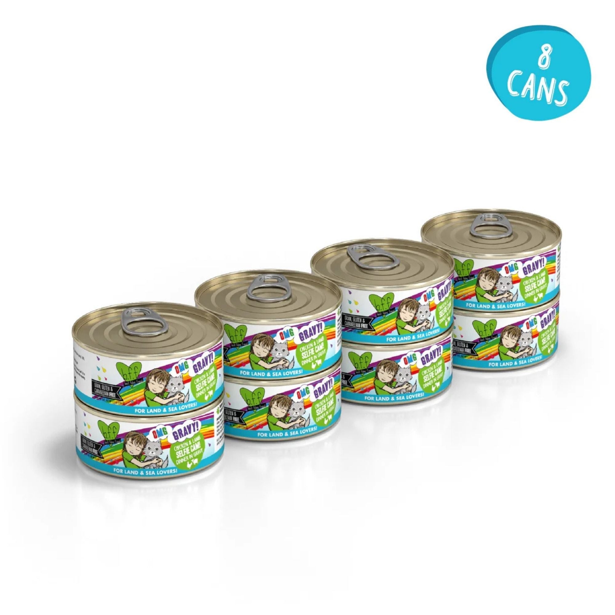 BFF Cat Omg Gravy Selfie Cam Chicken & Lamb 5.5oz. - (Case of 8)