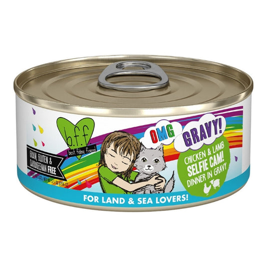 BFF Cat Omg Gravy Selfie Cam Chicken & Lamb 5.5oz. - (Case of 8)