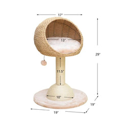 PetPals Lookout Cat Perch Beige & Cream 29 in