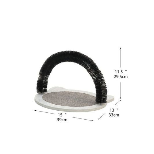 PetPals Nifty Cat Massager Grey 11 in