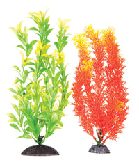 Aquatop Aquarium Plants Orange  Green  1ea/10 in  2 pk