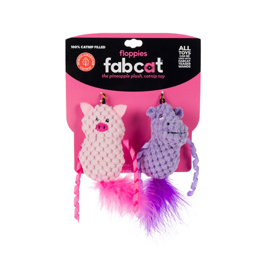 Fabcat Floppy Hippo + Pig 2 Pack