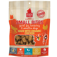 Plato Dog Small Bites Grain Free Organic Chicken 2.5O