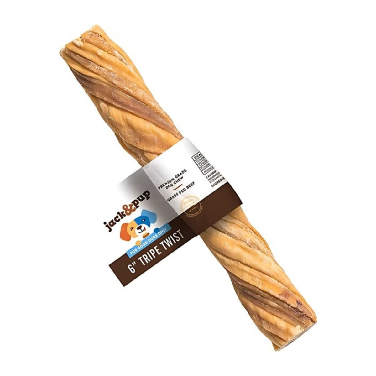 Jack & Pup Dog 6" Tripe Twist 50Ct Display Box