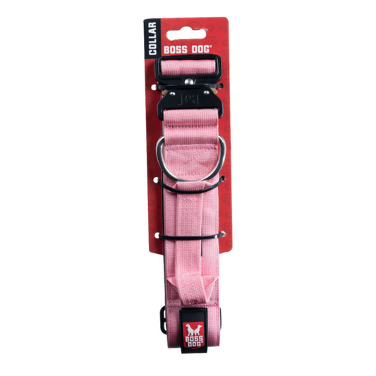 Boss Dog Tactical Adjustable Dog Collar Pink, 1ea/XL, 2028 in