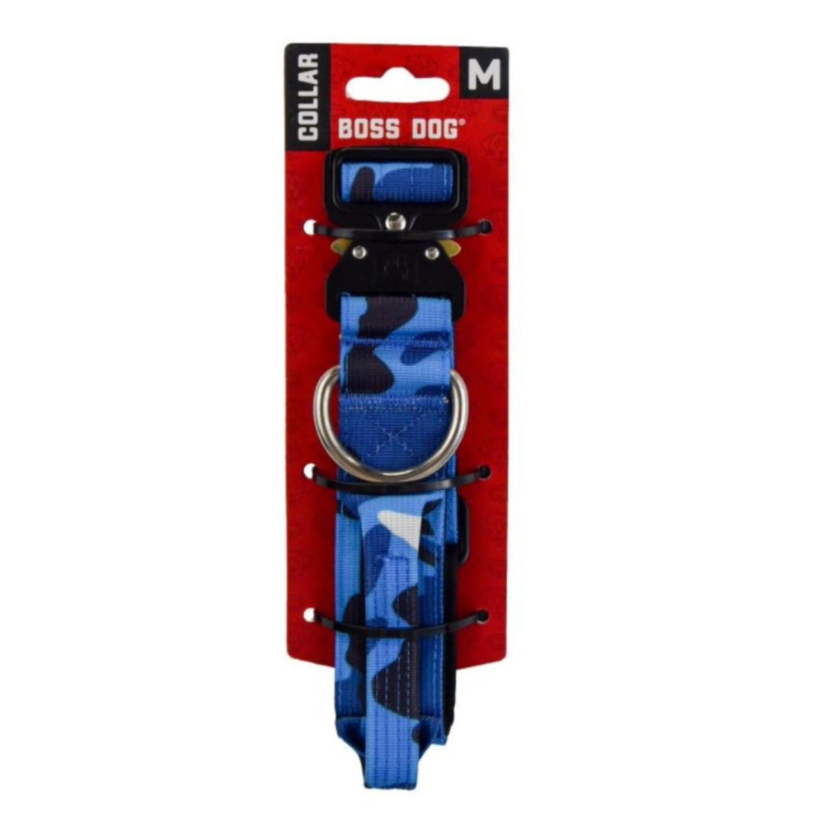 Boss Dog Tactical Adjustable Dog Collar Blue Camo, 1ea/LG, 1722 in