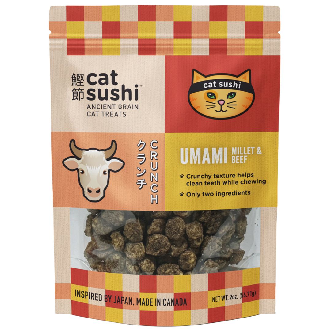 Earthly Cat Grain Free Sushi Crunch Umami Beef Puffs 2Oz