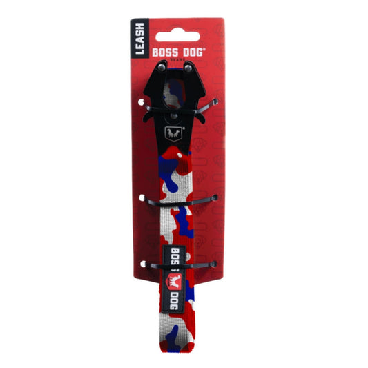 Boss Dog Tactical Dog Leash Red, White,  Blue, 1ea/6 ft