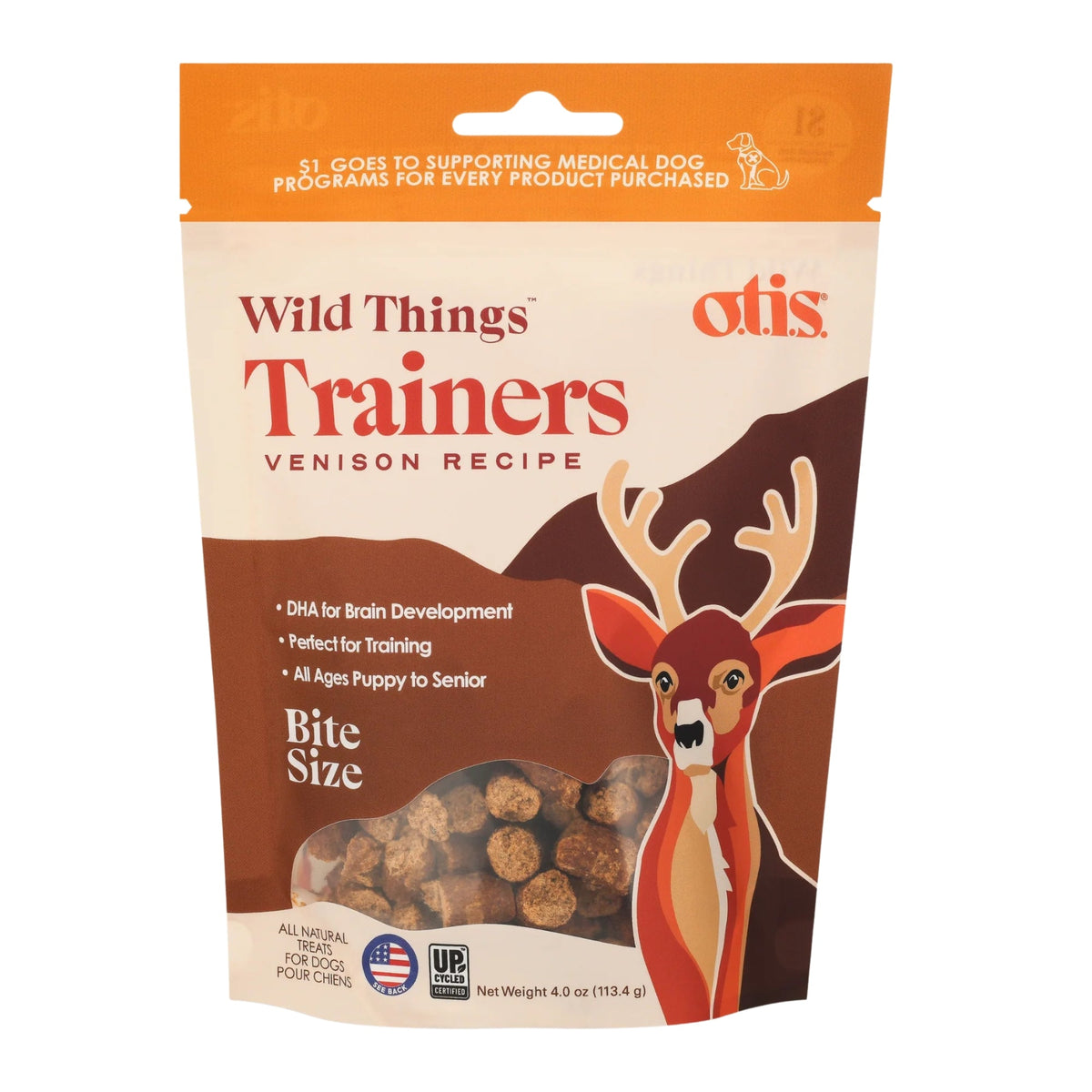 Otis Dog Wild Things Trainers Venison 4oz.