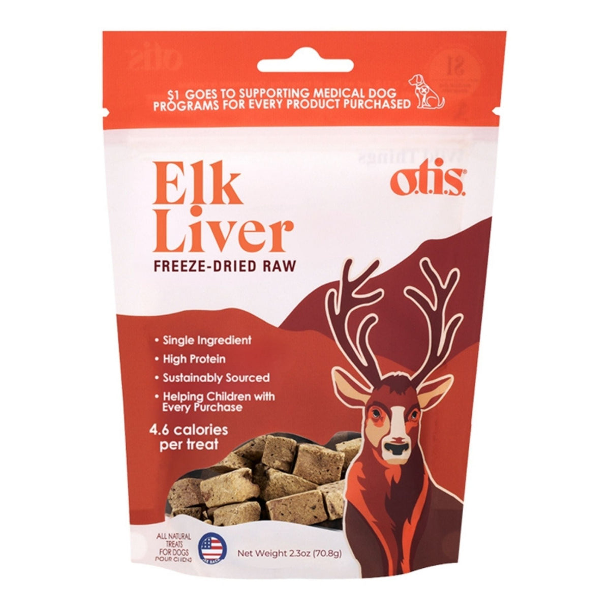 Otis Dog Freeze-Dried Elk Liver 2.3oz.