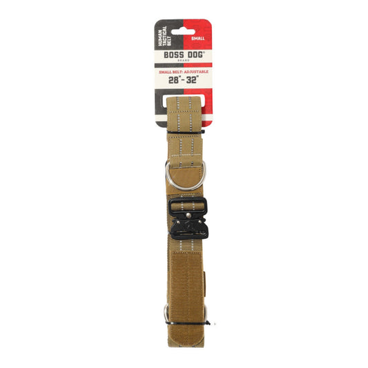 Boss Dog Human Boss Tactical Utility Dog Walker Belt Tan, 1ea/SM 2832In Waist