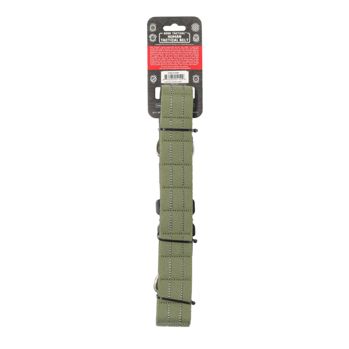 Boss Dog Human Boss Tactical Utility Dog Walker Belt Green, 1ea/SM 2832In Waist