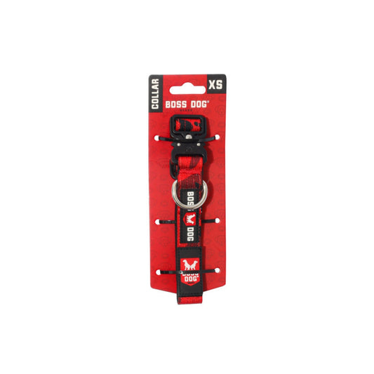 Boss Dog Tactical Adjustable Dog Collar Red Camo, 1ea/XS, 1114 in