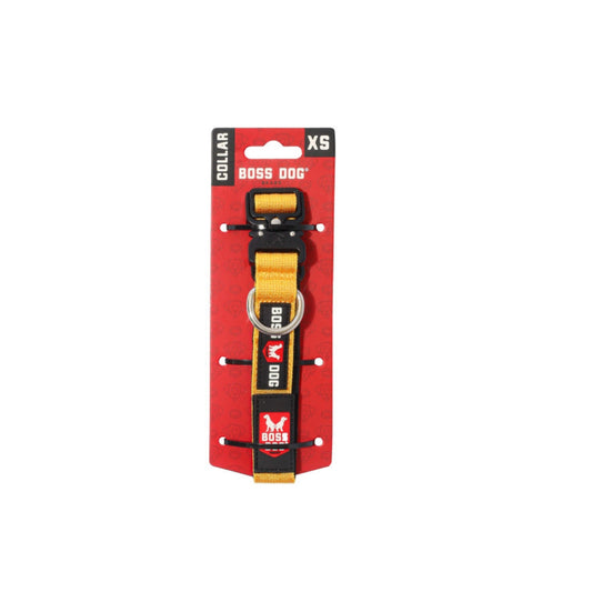 Boss Dog Tactical Adjustable Dog Collar Yellow, 1ea/XS, 1114 in