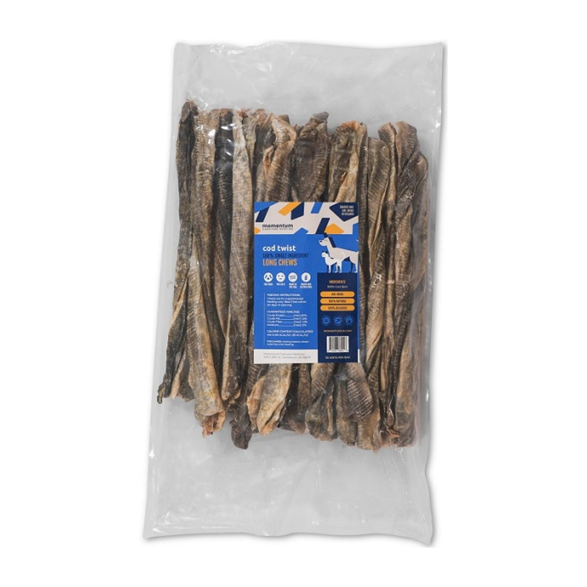 Momentum Carnivore Nutrition Dog Long COD Twist 25Ct Bulk Chew