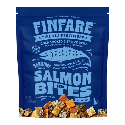 Finfare Cat 1.3oz. Freeze-dried Smoked Salmon Skin Bites