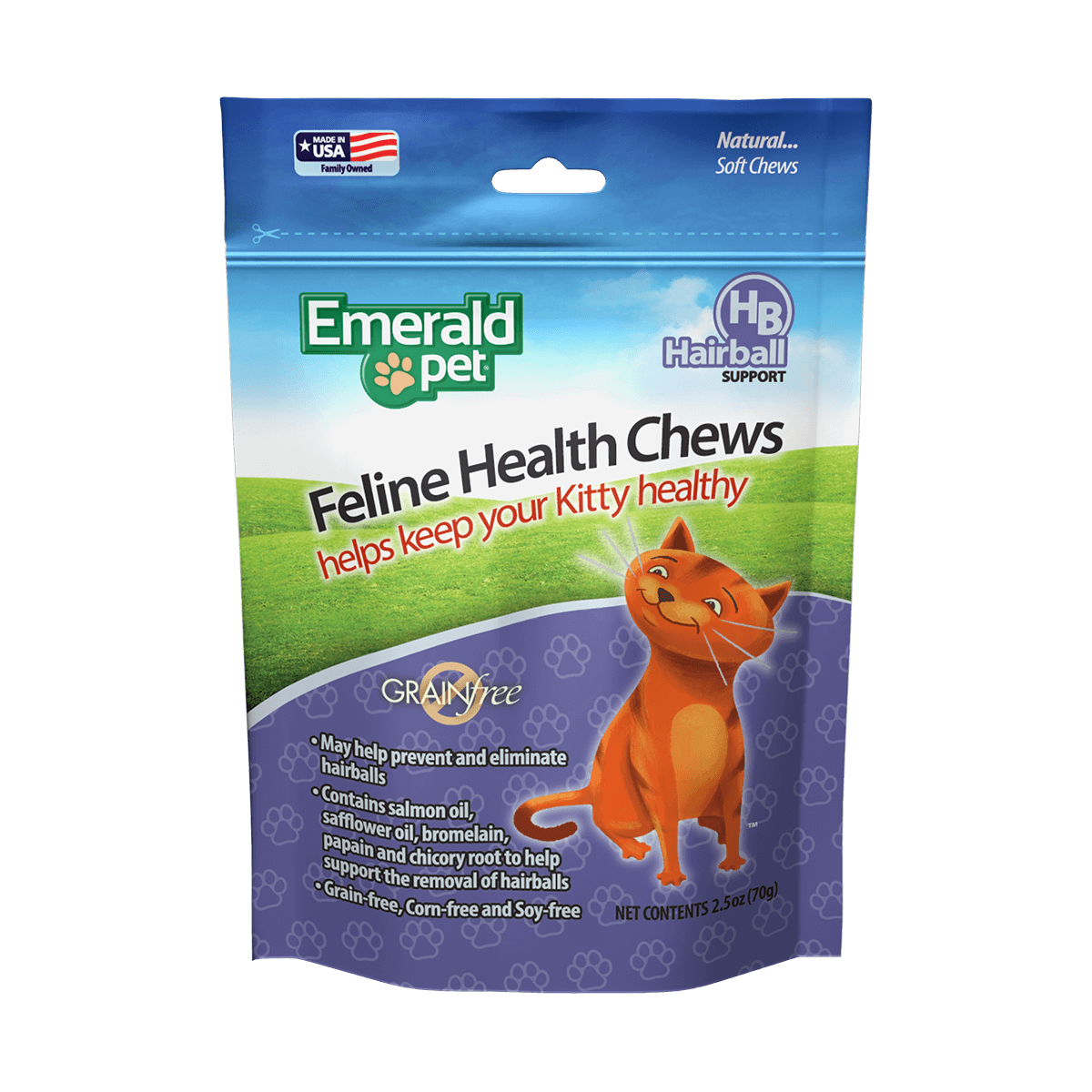 Emerald Pet Hairball Formula Cat Treats Chicken 2.5oz. Default Title