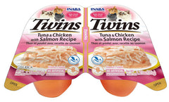 Inaba Cat Twin Cups Tuna Chkn Salmon 6Ct-2.46Oz