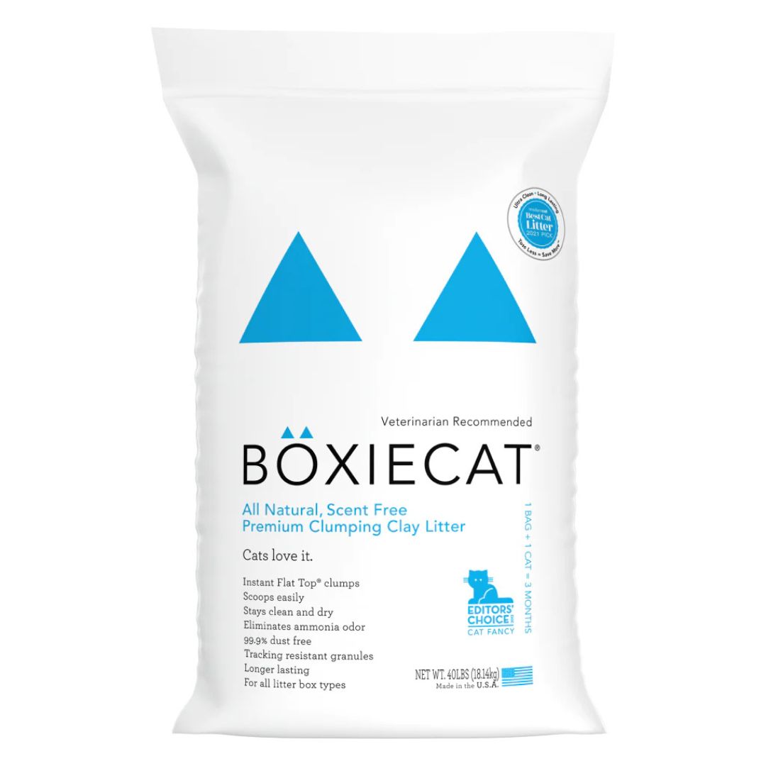 Boxiecat Cat Scent Free Clay Litter 40Lbs