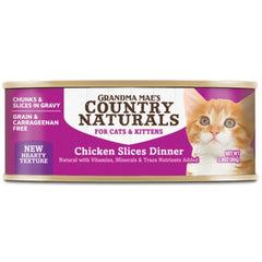 Grandma Mae's Country Naturals Slices in Gravy Dinner Canned Cat Food Chicken Slices 2.8oz