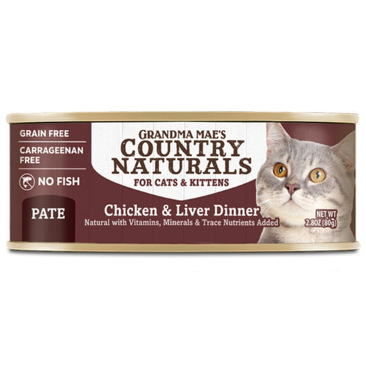 Grandma Mae's Country Naturals Chicken/Liver Pate Canned Cat Food 2.8oz
