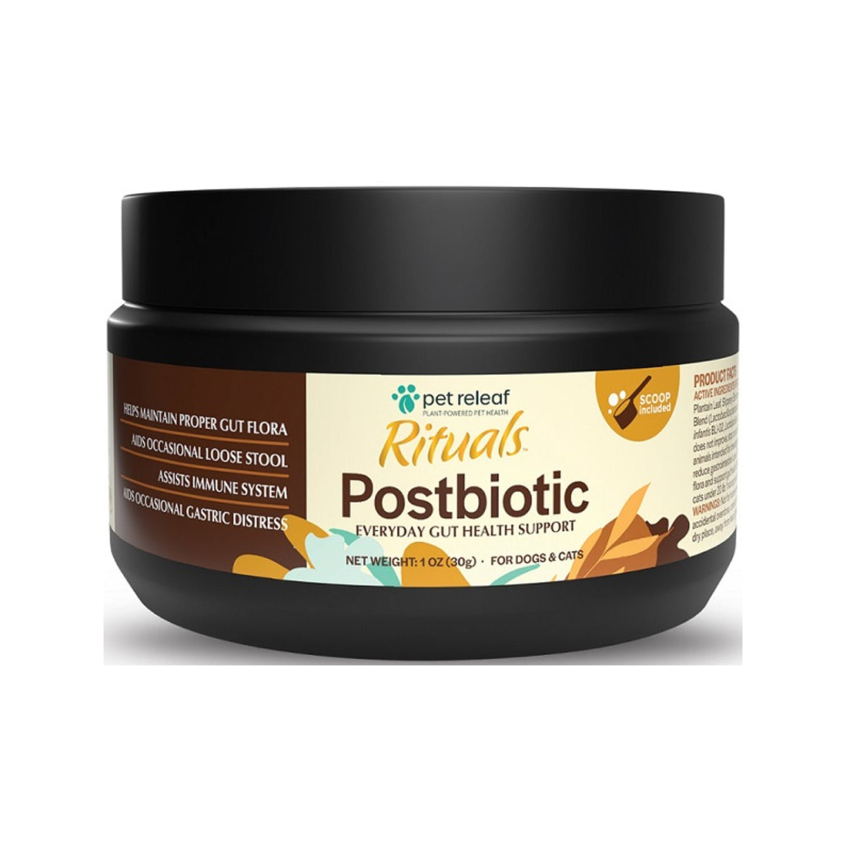 Pet Relief  Rituals Dog & Cat 4oz./30 Postbiotic Gut Hlth Powder