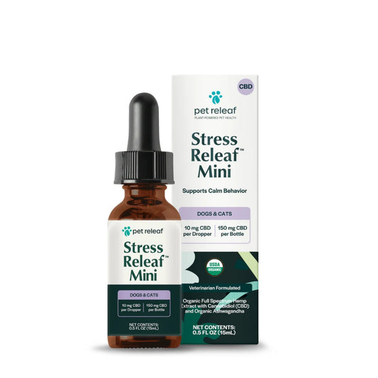 Pet Relief Stress Releaf Mini 150 Organic CBD Oil Dog/Cat