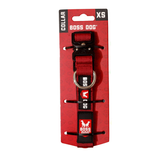 Boss Dog Tactical Adjustable Dog Collar Red, 1ea/XS, 1114 in