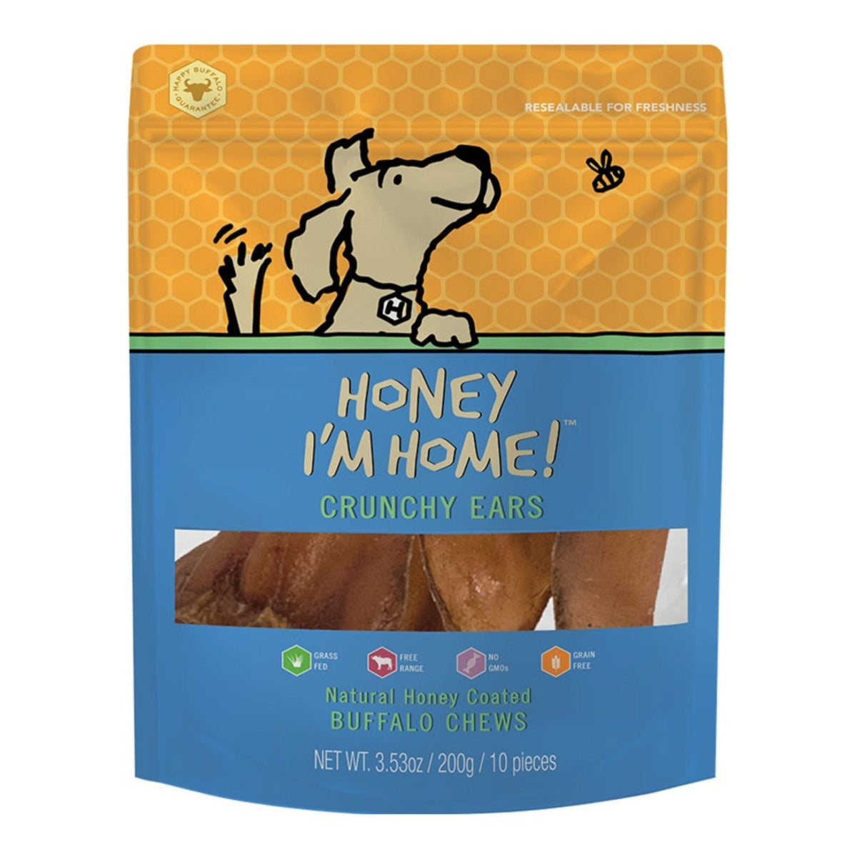 Honey I'm Home Dog Buffalo ears 10 Pack