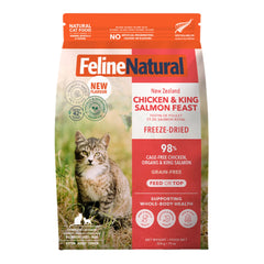 Feline Natural Cat Freeze-Dried Grain Free New Zealand Chicken & King Salmon Feast 11oz.