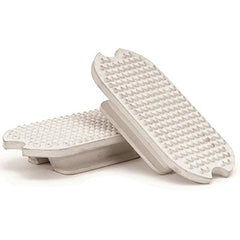 Jeffers Equine Rubber Fillis Stirrup Pads, White Pair – Replacement Inserts for English Stirrup Irons, Horse Riding Tack Accessory, Equestrian Saddle Equipment, Non-Slip Tread Pad for Riders, 4 1/2"