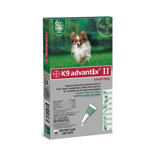 Advantix Flea and Tick Control for Dogs Under 10 lbs 6 Month Supply – ADVX-GREEN-10-6