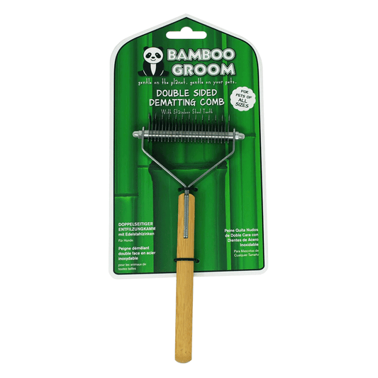 ALCOTT Bamboo Groom Dematting Comb Double Sided