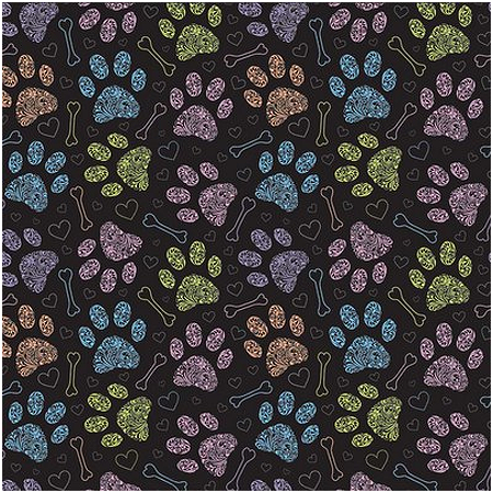 BANDANNA Colorful Paws 12pkBANDANA Colorful Paws 22 Square Sold in Packages of 12.